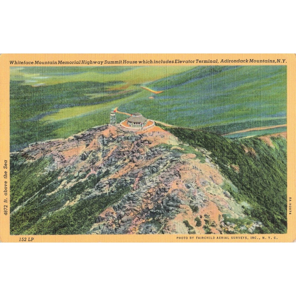 Vintage 1939 Whiteface Mountain Summit House Adirondack Mountains NY Postcard